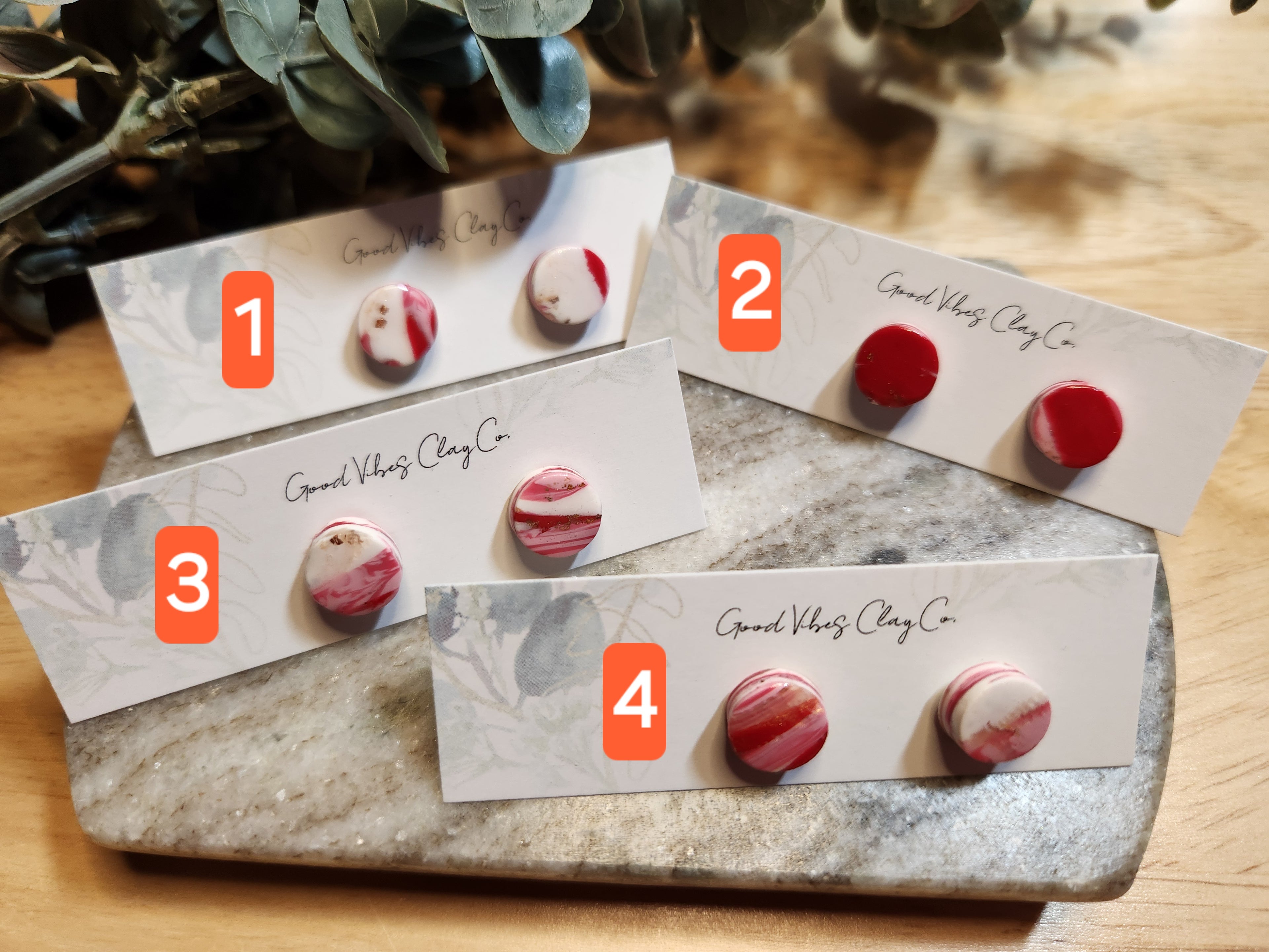 Strawberry Swirl Studs