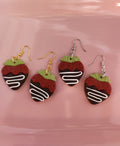 Chocolate Dipped Strawberry Earrings