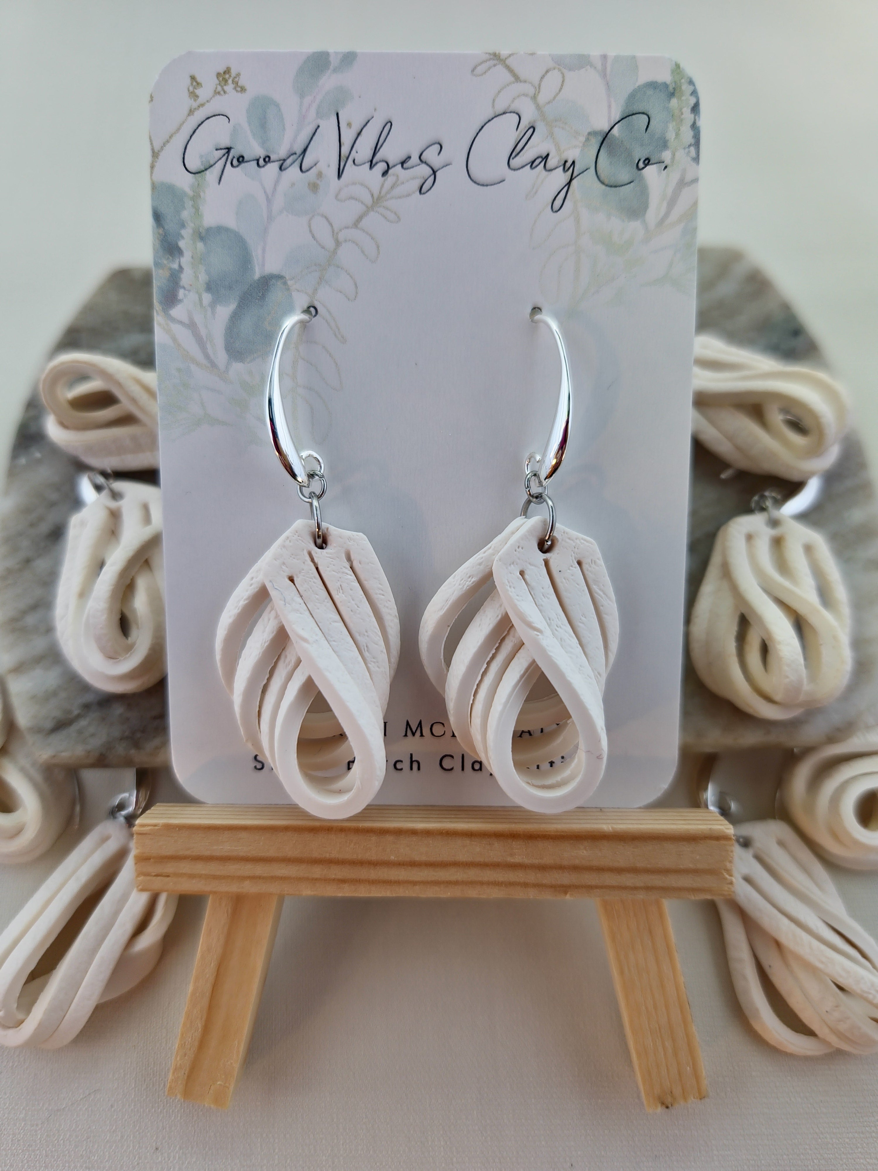 Leather Look Polymer Clay Earrings