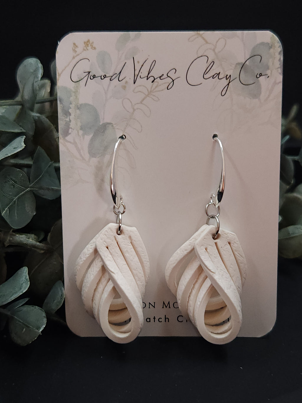 Leather Look Polymer Clay Earrings