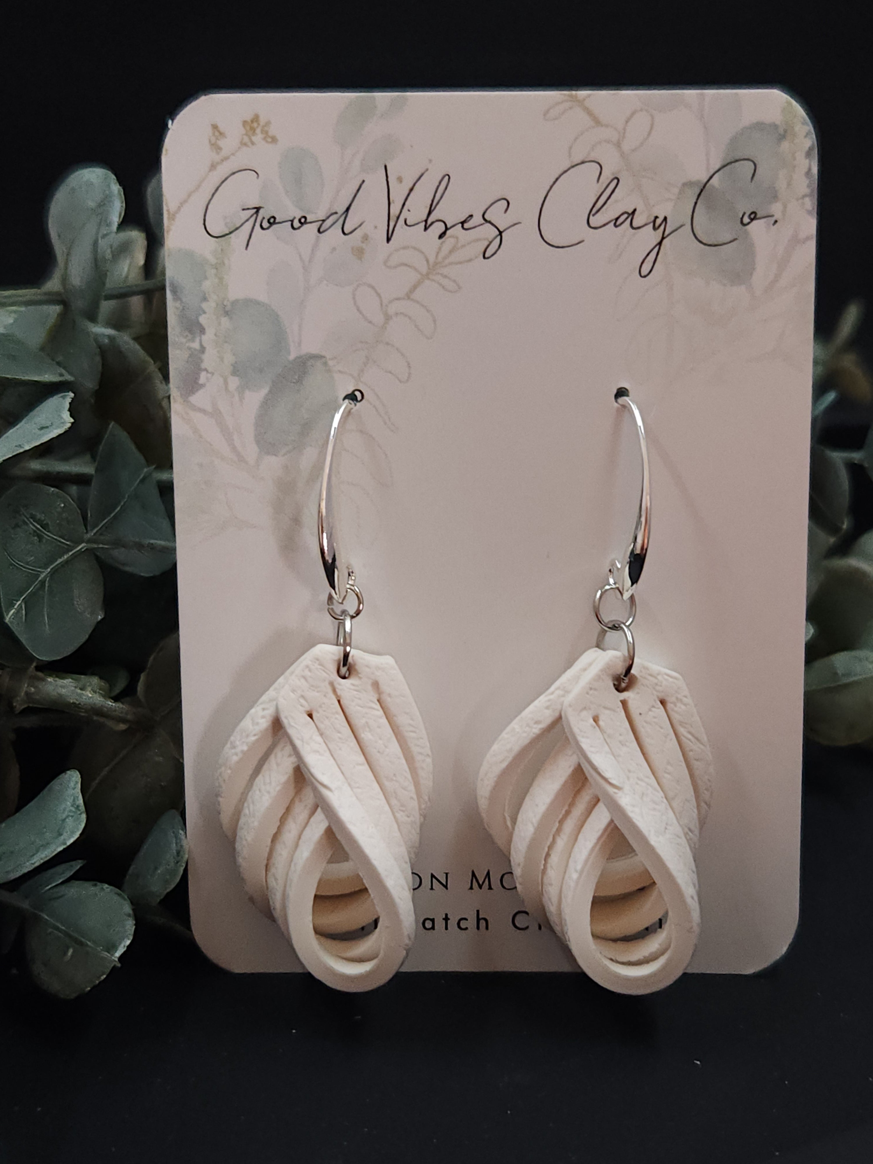 Leather Look Polymer Clay Earrings